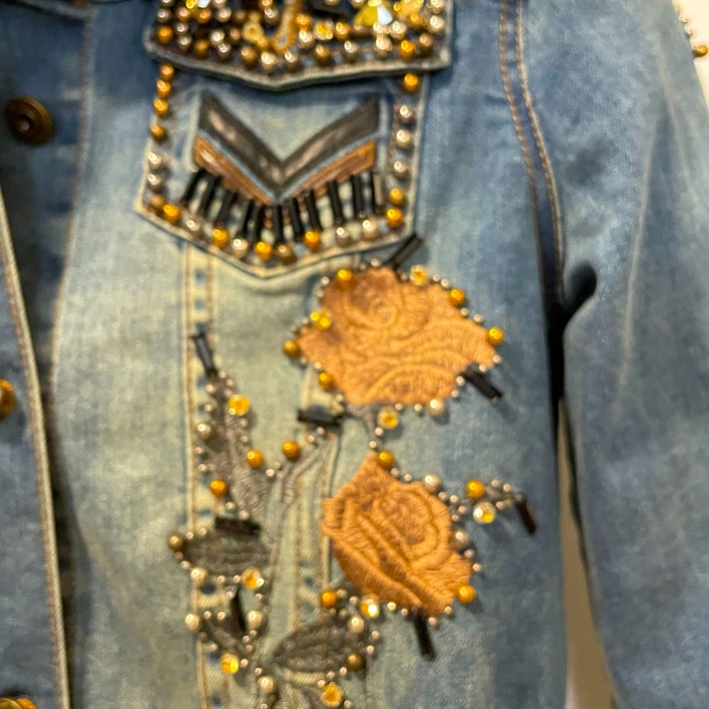 Embroidered Denim Jacket - Picture 9 of 9